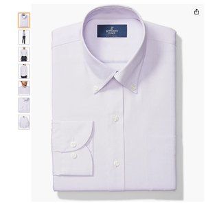 Buttoned Down Men's Slim Fit Button Collar Solid Dress Shirt
